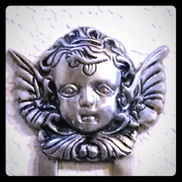 š¼For Christmas! Pewter Angel Candle HolderšHolds long tapers. - Picture 2 of 4